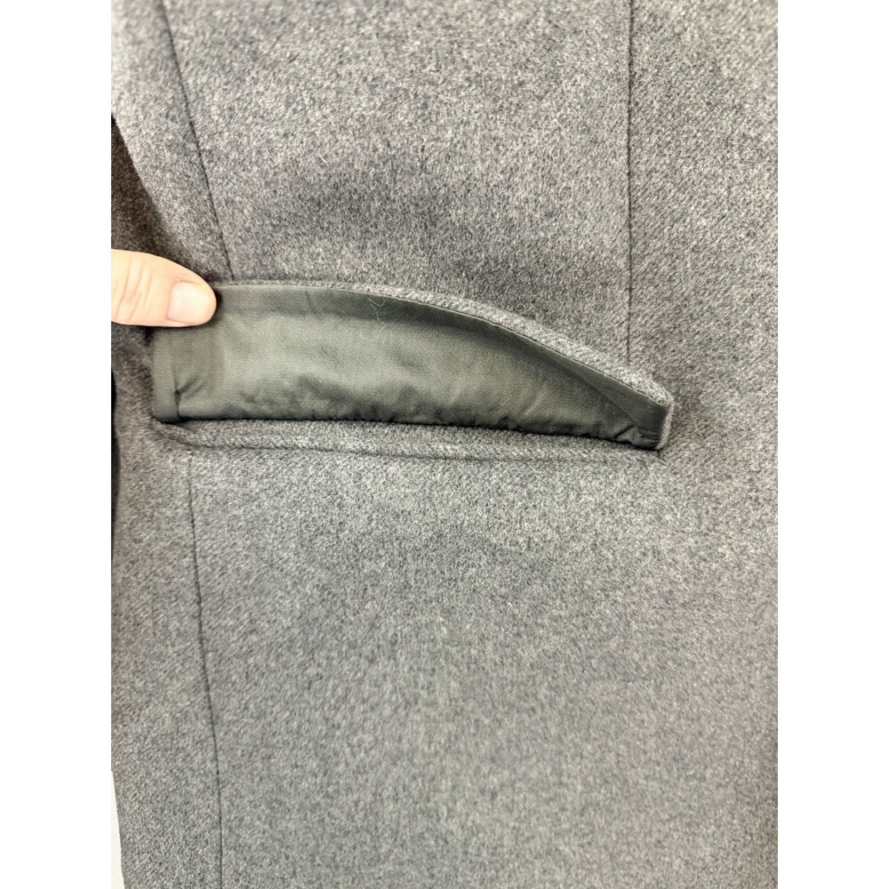 Express Men's Wool Blend Classic Topcoat Size XXL 2XL Gray 3 Hidden Buttons EUC - Picture 5 of 16